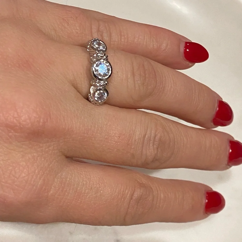 Judith Ripka Sterling silver CZ ring